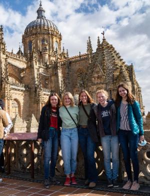 Students at New Cathedral Salamanca 